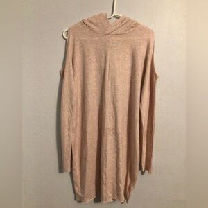 Project Runway Woman’s Pink,Gray & White Hooded Midi Dress. Size Large.